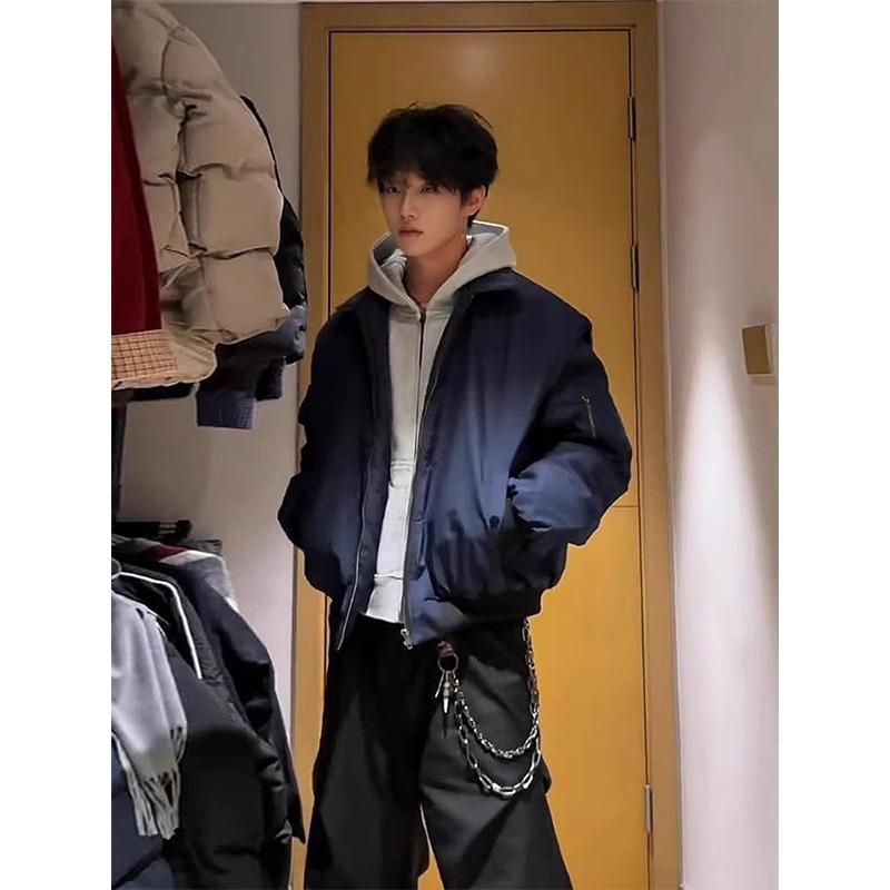 ジャケット メンズ 男性用 ブルゾン 春秋 襟付き ポリエステル 普段使い レトロ ブラック ブルー