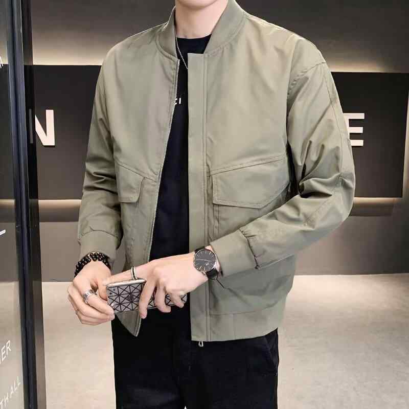 ジャケット メンズ 男性用 カジュアル ブルゾン スタンドカラー 多ポケット ポリエステル ブラック 黒 グリーン 緑 春秋 トップス 羽織り・商品カテゴリ: ジャケット・スタイル: 韓国版・対象年齢: 成人・対象: 男性・襟型: 立襟・フィット: レギュラー・前立て: ジッパー・フード: なし・・柄: 無地・誤差範囲: 1-3cm・メイン素材: ポリエステル繊維・裏地: ポリエステル繊維・適用シーン: カジュアル・ディテール: 多ポケット・裾デザイン: ストレート・加工: アイロン不要・着丈: 通常・ポケット: サイドシームポケット・着用方法: アウター・袖丈: 長袖・カラー: ブラック, グリーン・サイズ: M, L, XL, XXL, XXXL・袖型: レギュラー