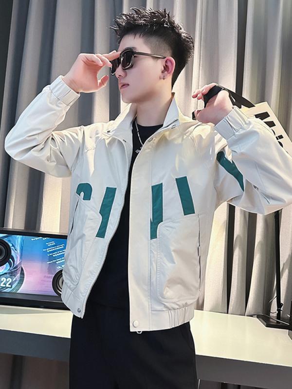 ジャケット メンズ 男性用 ブルゾン ジャンパー アウター ポリエステル 立襟 ミリタリー スタイル 春秋 ベージュ ブラック 黒 グリーン・商品カテゴリ: ジャケット・スタイル: 韓国版・対象年齢層: 18-24歳・襟の形: スタンドカラー・シルエット: ルーズ・前立て: ジッパー・フード: なし・・柄: 花柄・対象: 青少年・生地: 化学繊維混紡・主な生地の組成: ポリエステル・裏地の組成: ポリエステル・適用シーン: 日常・ディテール: ステッチ・裾のデザイン: ラウンド・袖丈: 長袖・着丈: 通常・ポケット: サイドシームポケット・着用方法: 羽織り・袖のタイプ: レギュラー・色: ベージュ, ブラック, グリーン・サイズ: M, L, XL, XXL, XXXL・対象性別: 男性・素材機能: 耐摩耗性