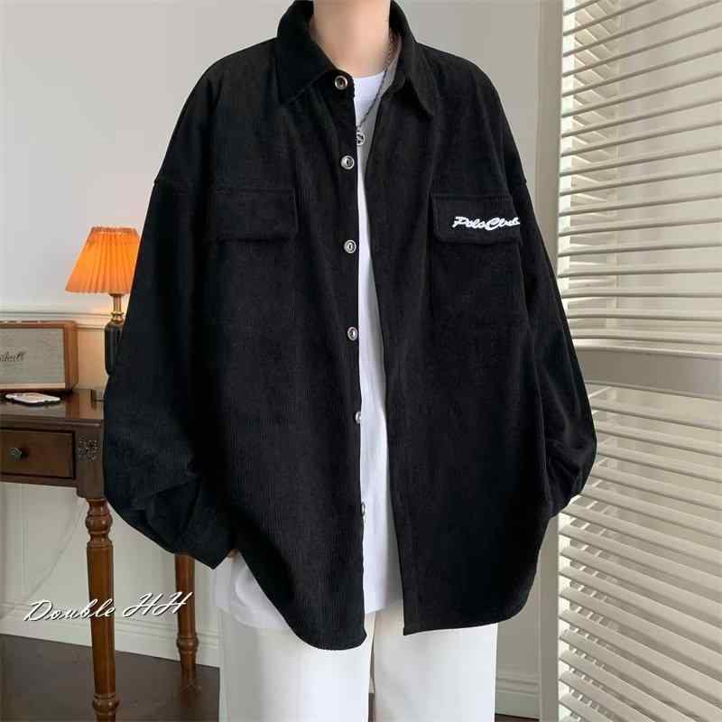 ジャケット メンズ コーデュロイ 春秋 ルーズ 襟付き 長袖 シャツ ミリタリー ワッペン付き アイボリー ブラック グリーン コーヒー・カテゴリ: ジャケット・スタイル: ストリート・対象: 24-35歳・襟の形: 襟付き・フィット: ゆ...