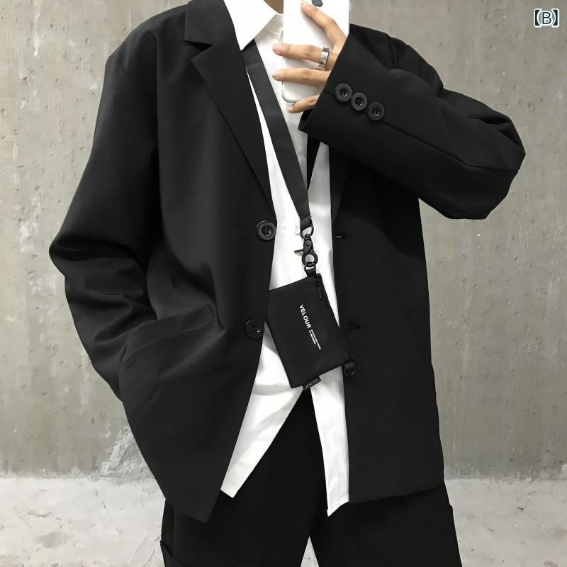 ジャケット メンズ カジュアル テーラードジャケット 春秋 グレー 黒 ポリエステル...