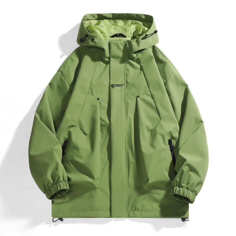 Wear - ジャケット メンズ 防水 アウター 春秋 撥水 ブルゾン ジャンパー ワーク カジュアル 無地 黒 緑 紫 カーキ