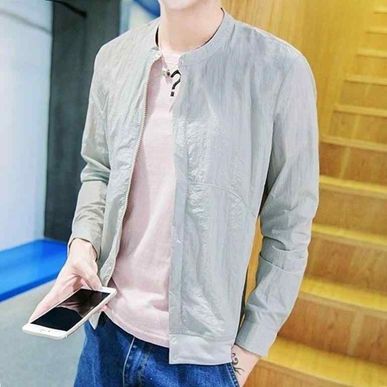 ジャケット 男性用 接触冷感 薄手 ブルゾン 春夏 アウター 撥水 速乾 ジャンパー ライトアウター スポーツ アウトドア カジュアル ホワイト ブルー グレー