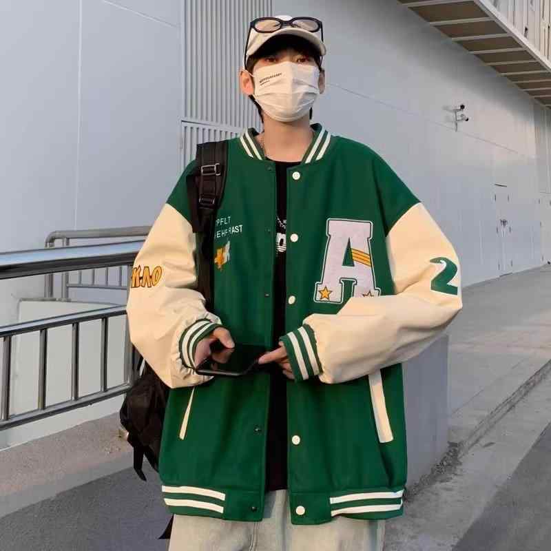 ジャケット 男性用 ブルゾン ジャンパー Vネック 春物 ポリエステル 混紡 耐摩耗 黒 ブラック 緑 グリーン