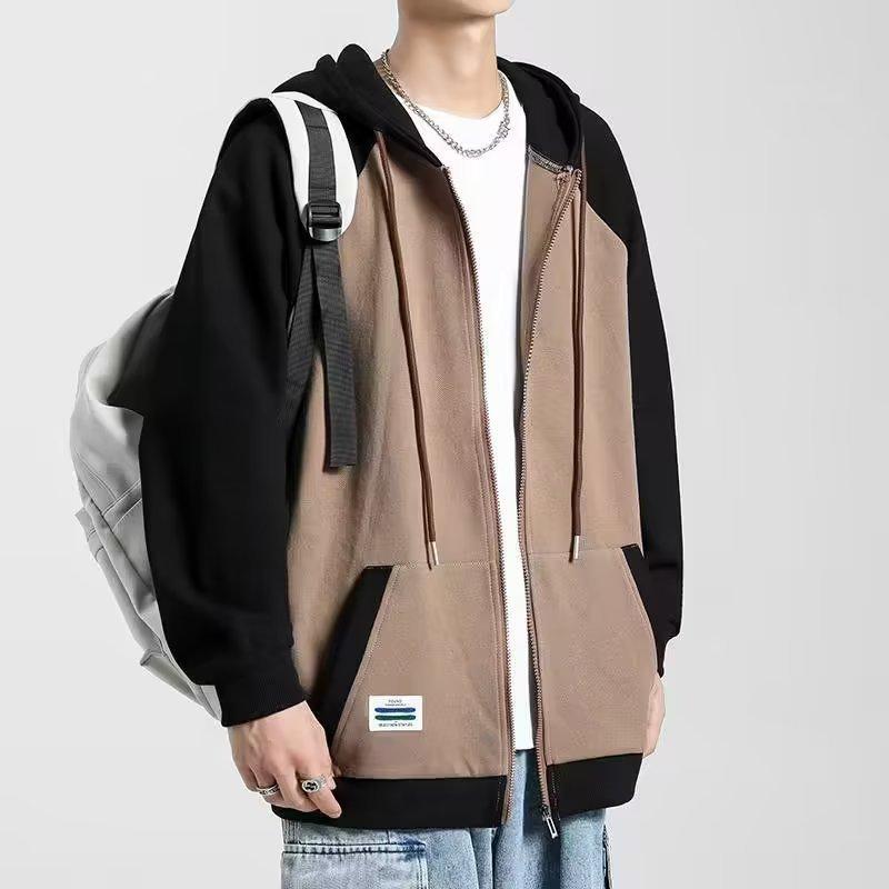 ジャケット メンズ 男性用 ブルゾン 裏起毛 暖かい 厚手 フリース アウター トップス 春秋 無地 普段使い 部屋着 ブラウン グレー ブラック