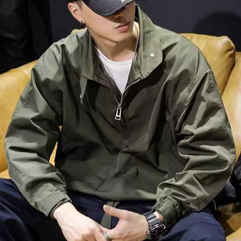 型紙 メンズ ハーフジップ ブルゾン ジャンパー ジャケット アウター 男性用 牛革 紙型