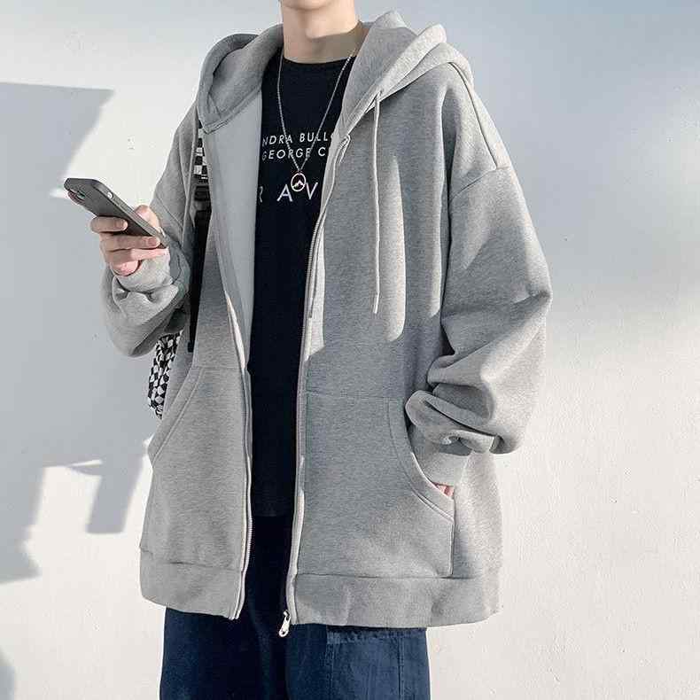 ジャケット メンズ 春秋 薄手 スポーツ 男性用 フード付き ジップアップ パーカー ウェア 配色 ブラック グレー