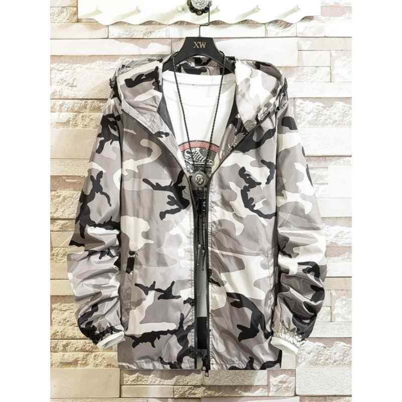 カーディガン メンズ カモフラ柄 迷彩柄 フード付き 長袖 耐摩耗性 ゆったりサイズ グレー 黒 ブラック..