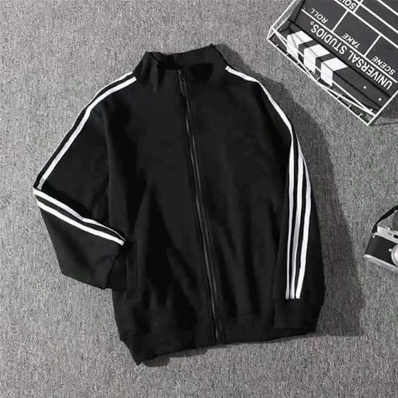Wear - ジャケット 男女兼用 韓国 ストリート カジュアル 野球服 スタジャン ブルゾン スポーティー 春秋 アウター バイカラー トップス