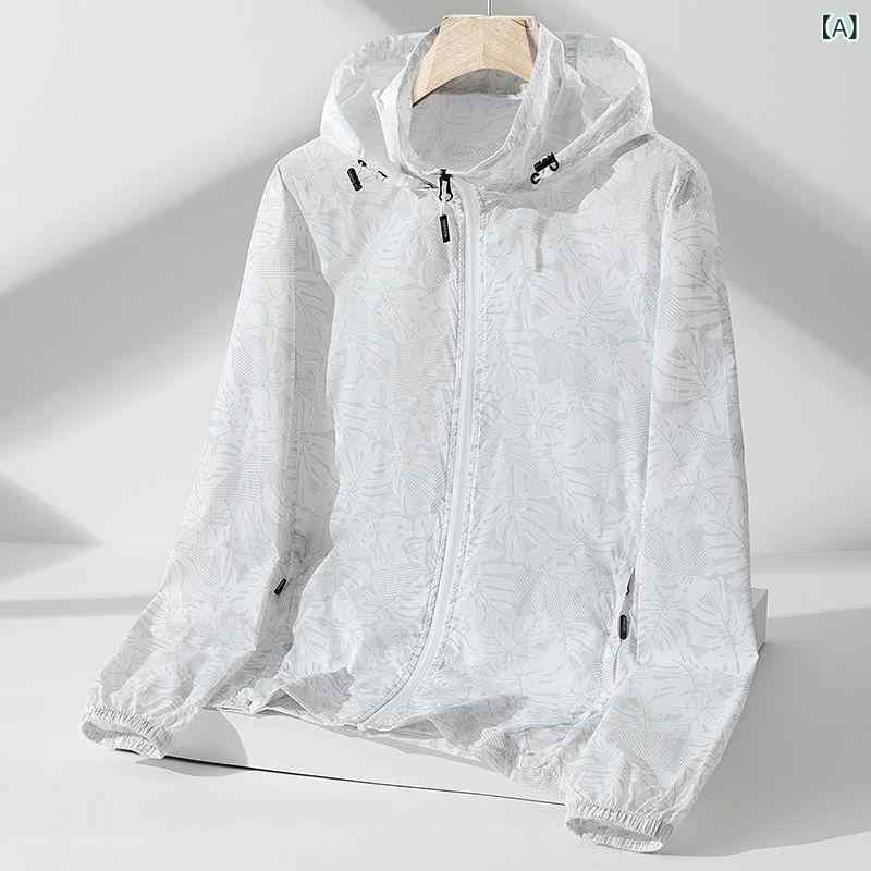 ジャケット メンズ 薄手 接触冷感 UVカット 紫外線対策 取り外し可能 フード付き アウター 春秋