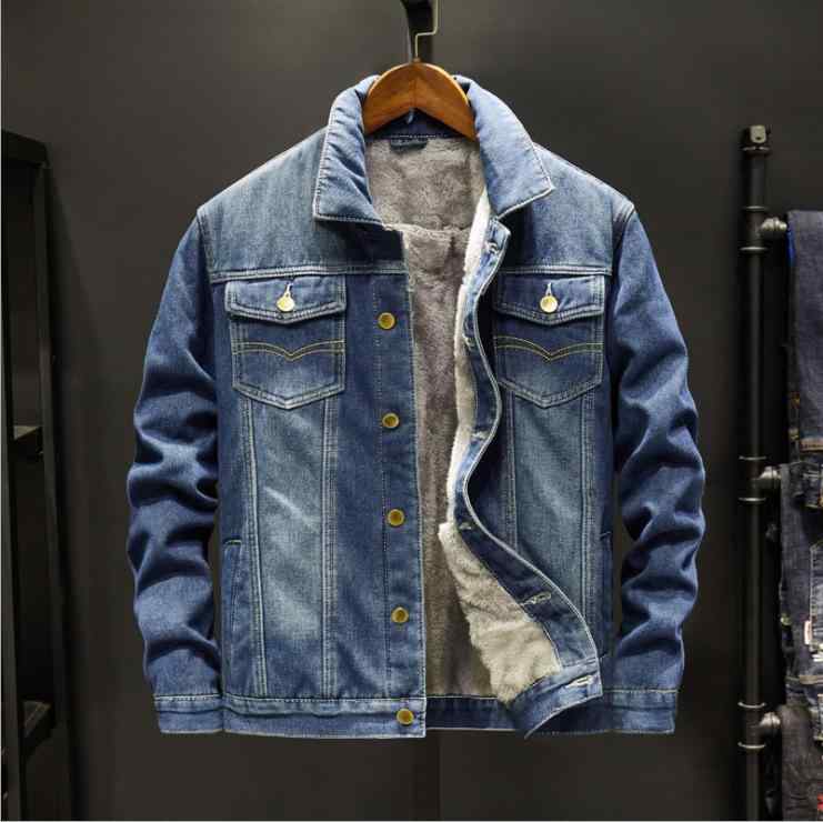 ジャケット 男性用 デニム ウォッシュ加工 若者 リラックス フィット アウター トップス 長袖 襟付き ブルゾン Gジャン カジュアル スタイル ライトブルー ダークブルー