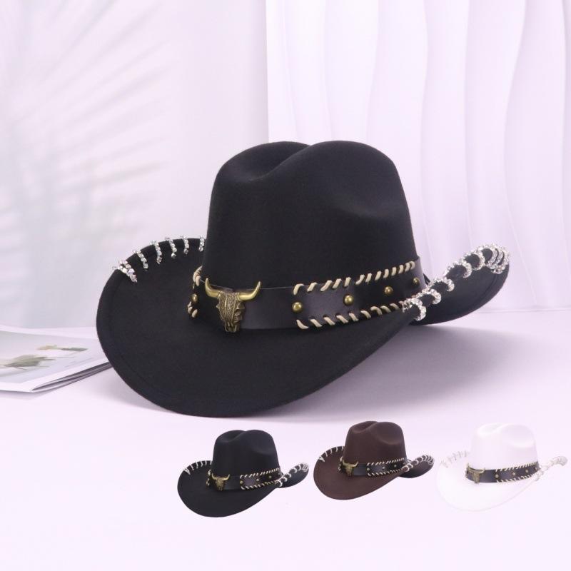 帽子 レディース メンズ ウェスタンハット テンガロンハット カウボーイハット スエード調 つば広 ハッ..