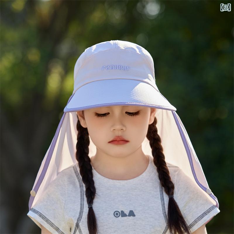 帽子 キッズ 子供用 UVカット帽子 紫外線対策 日よけ帽子 速乾 通気性 登山 アウトドア 春夏 グレー ピンク系 ベージュ パープル 3