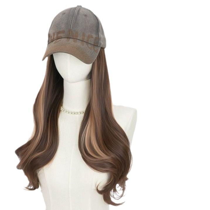 帽子 レディース 美式 レトロ ダメージ加工 アルファベット 野球帽 ワイド つば広 小顔効果 ソフトトップ キャップ 調整可能 ブラウン ..