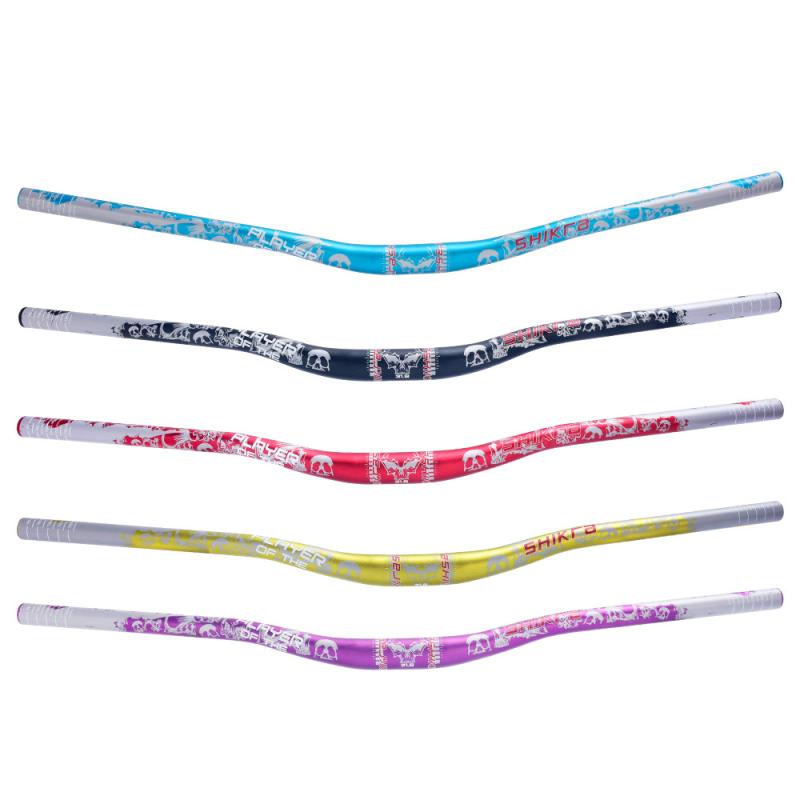 自転車用ハンドル グリップ アルミ合金製 燕型ハンドルバー マウンテンバイク クロスバイク 780mm 赤 ..