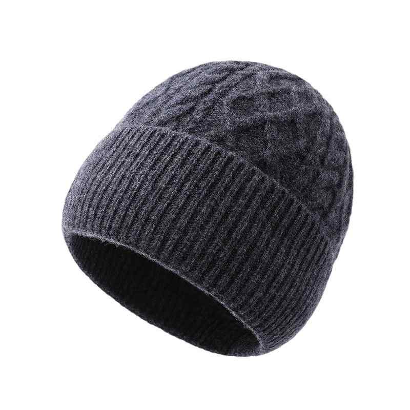 ニット帽 メンズ 男性用 ウール 秋冬 防寒 暖かい 厚手 アウトドア 護耳付き ニットキャップ ビーニー 深グレー 黒 ワインレッド ライ..