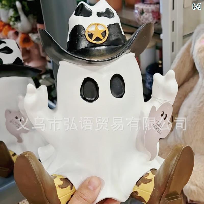 ハロウィン デコレーション 飾り オブジェ 幽霊 ゴースト ホームパーティー デスク 卓上 樹脂 かわいい..