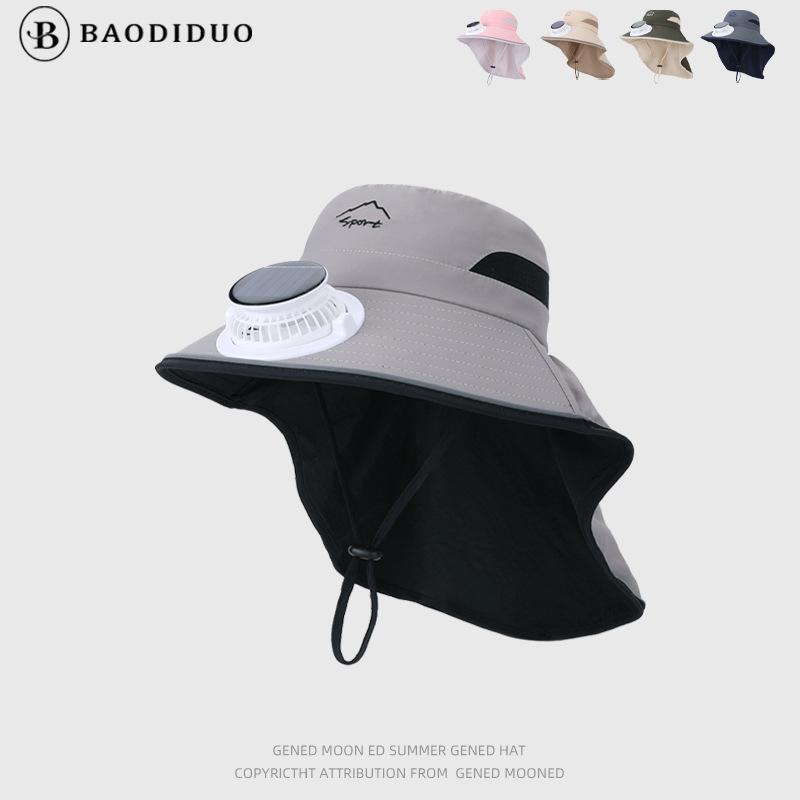 帽子 キッズ 子供用 風扇付き 夏ハット 漁夫帽 UVカット 日よけ帽 キャンプ 遠足 アウトドア 春夏