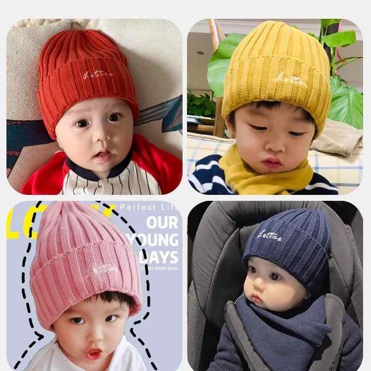 帽子 キッズ 赤ちゃん ベビー ニット帽 護耳付き 秋冬 春秋 防寒 保温 纯棉 コットン かわいい 子供 围巾 マフラー セット