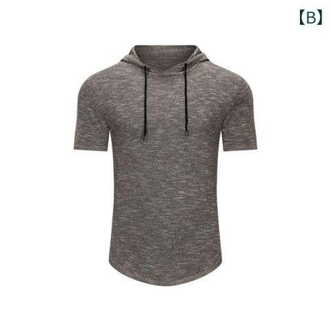 ニット メンズ ニットトップス 半袖 迷彩柄 フード付き 薄手 スポーツ 普段使い ダークグレー グレー ベージュ カーキ ネイビー