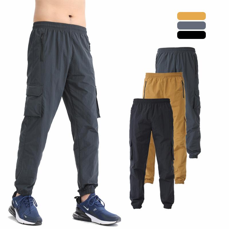 パンツ メンズ 男性用 ワークパンツ スポーツ トレーニング ランニング 接触冷感 伸縮性 ドローストリング ポケット付き ジョガーパン..