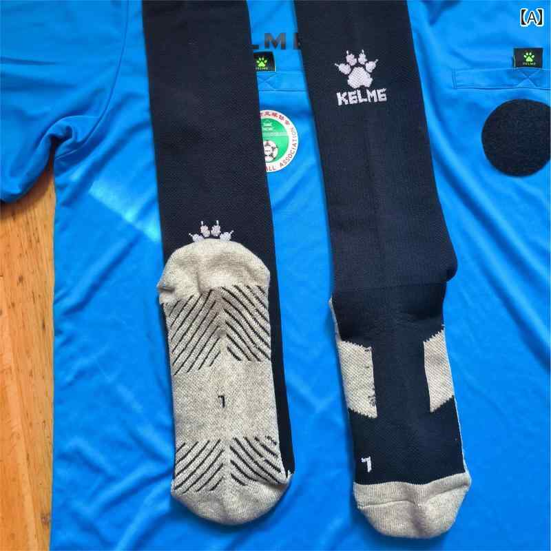 # サッカー 審判 員 黒 ロング 厚手 タオル 底 ソックス ケルメ.カラフルカラーオシャレ.シンプルスタイル2025年