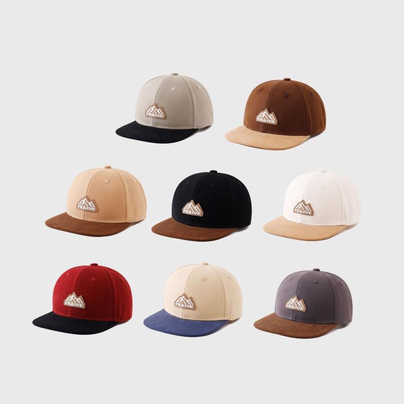 帽子 キッズ 男の子 ヒップホップ ダンス フラットブリム キャップ 春秋冬 切り替え 遮陽 UVカット 紫外線対策 日よけ 山峰 ブラック グレー ベージュ カーキ