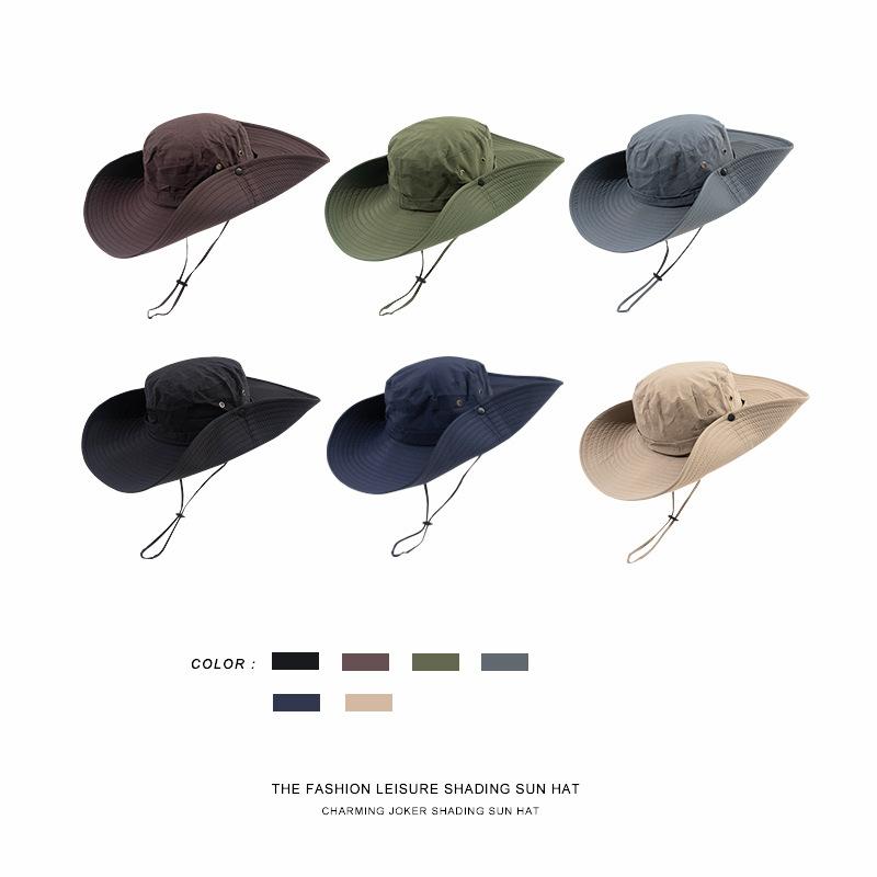 麦わら帽子 メンズ 男性用 遮陽 UVカット 帽子 紫外線対策 登山 釣り アウトドア 夏ハット 大きいサイズ 接触冷感 通気性 カーキ ブラック グレー