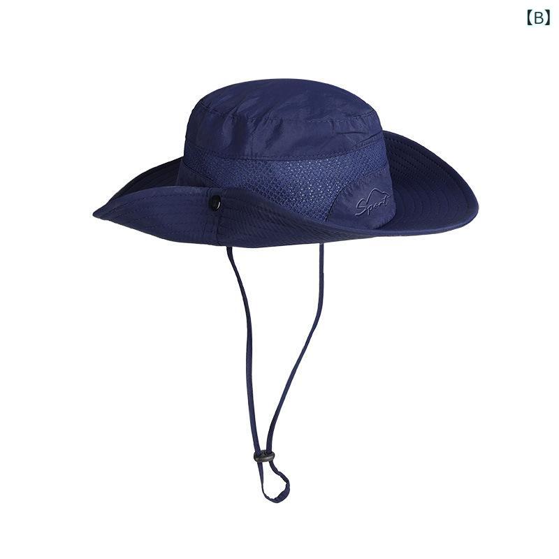 帽子 メンズ 漁夫帽 アウトドア 登山 UVカット 日焼け防止 通気性 春 スポーティー カジュアル ブラック ネイビー グレー ベージュ