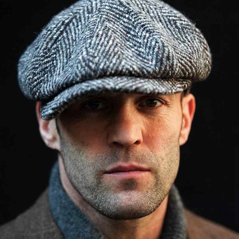 ベレー帽 男性用 加厚 秋冬 防寒 レトロ 画家帽 カップル キャップ ウール混紡 M グレー 黒 コーヒー色..