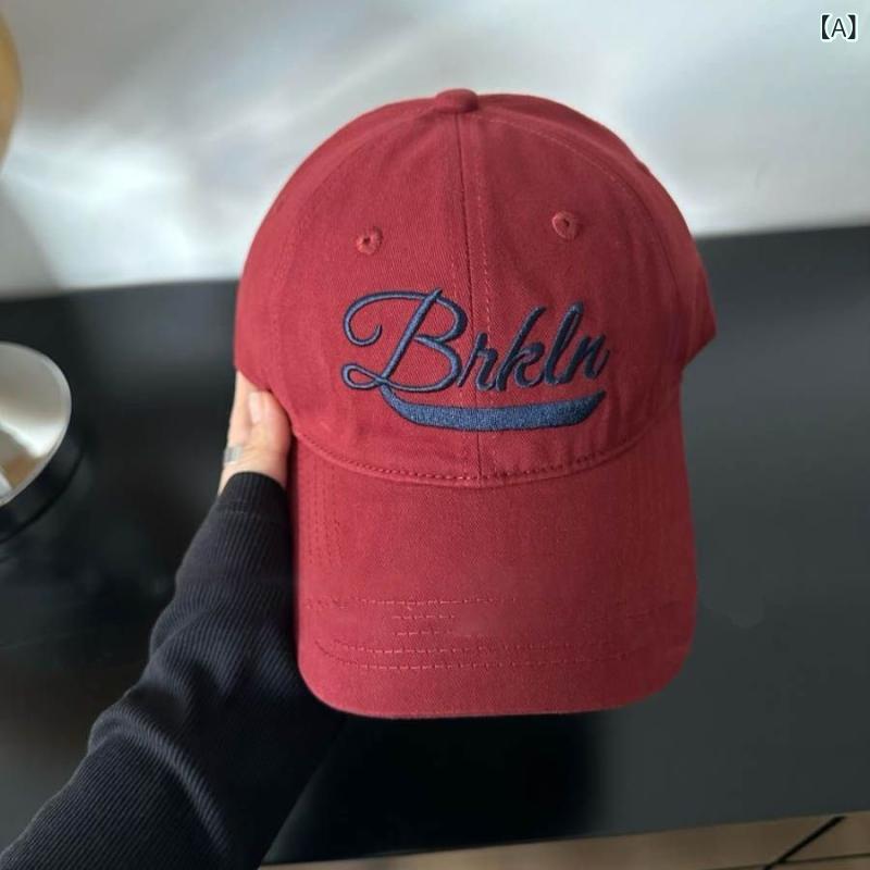 帽子 レディース メンズ 兼用 キャップ 野球帽 コットン アンゴラ 赤 小顔効果 つば短め 通気性 保温 紫外線対策 スポーティー カジュアル 秋冬