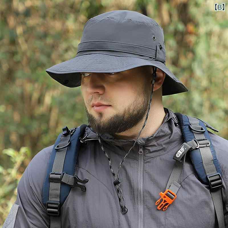 漁夫帽 メンズ 大きいサイズ 日よけ 帽子 アウトドア 登山 軽量 薄手 防水 撥水 カーキ ブラック グレー