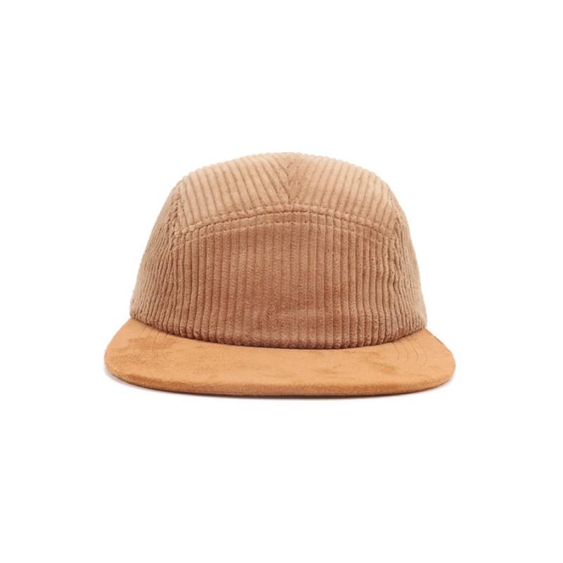 帽子 メンズ 露営帽 秋冬 コーデュロイ ロゴ 刺繍 5パネルキャップ 日よけ 紫外線対策 カーキ ブラック..