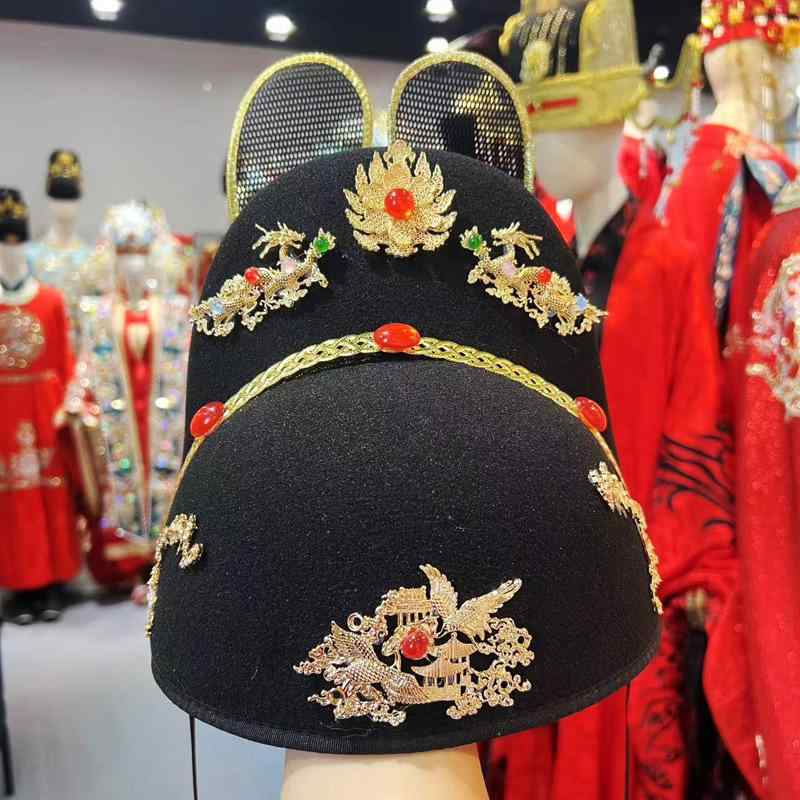 乌纱帽 明制 翼善冠 結婚 新郎帽 男 锦衣卫 飞鱼服 官帽 古装 大臣 帽子 头饰