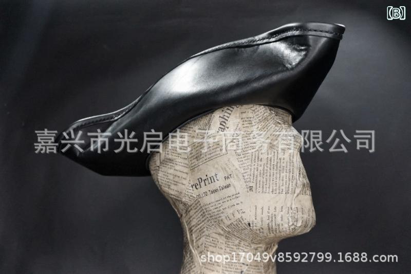 帽子 メンズ レディース スチームパンク風 レザー 海賊 帽子 キャップ 赤 黒 白 茶色 コスプレ(x2)