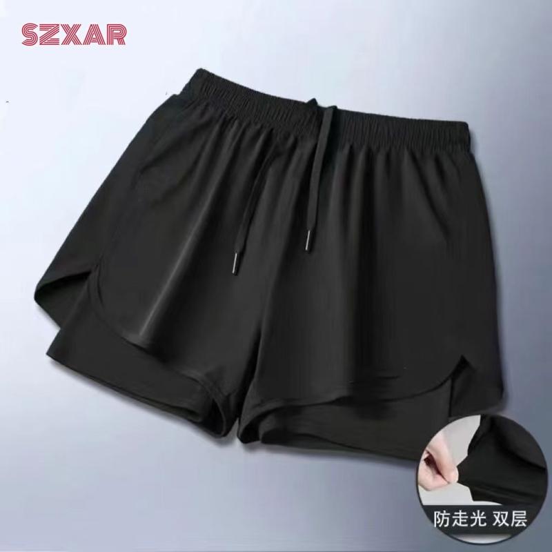 ショートパンツ メンズ 男性用 ランニング トレーニング 陸上競技 マラソン 速乾性 ポリエステル 接触冷感 スポーツ スイムパンツ 裏地付き 黒 紺色 グレー 春夏