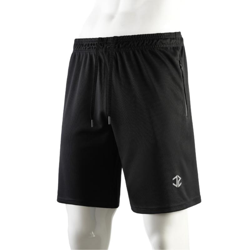 Bottoms - ハーフパンツ メンズ 男性用 スポーツ トレーニング ランニング サッカー バスケットボール 速乾 5分丈 ファスナーポケット付き ブラック ネイビー レッド グレー ブルー