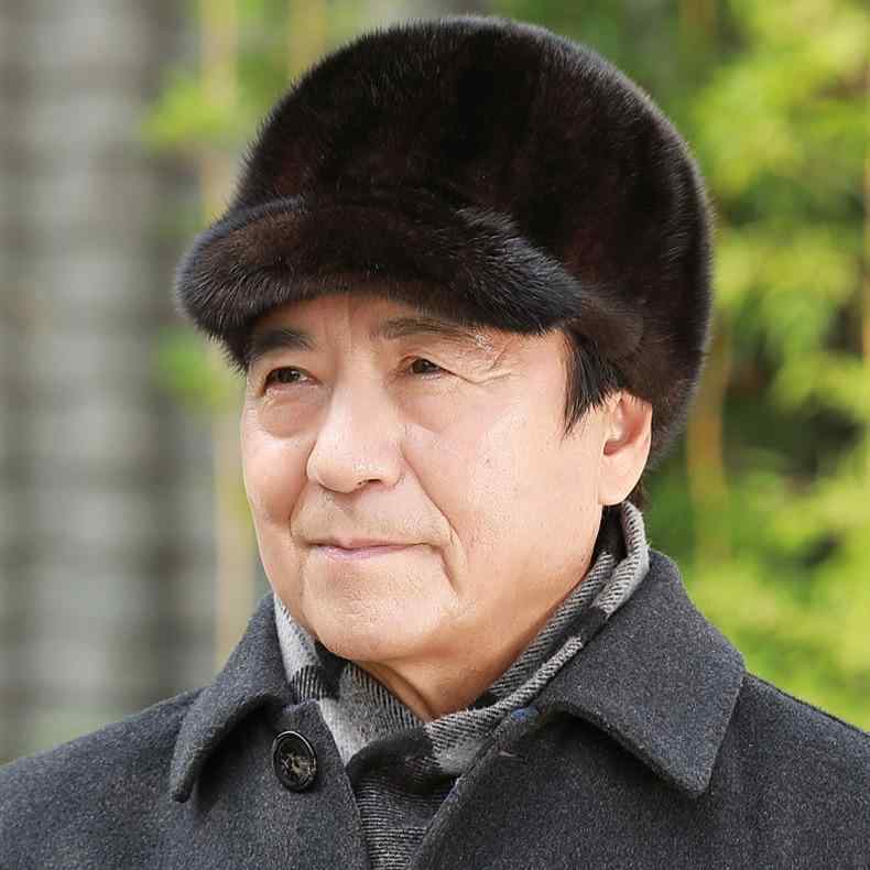 帽子 メンズ 男性用 秋冬 防寒 水貂 ファー ニュースボーイキャップ サイズ調整可能 ブラック コーヒー色