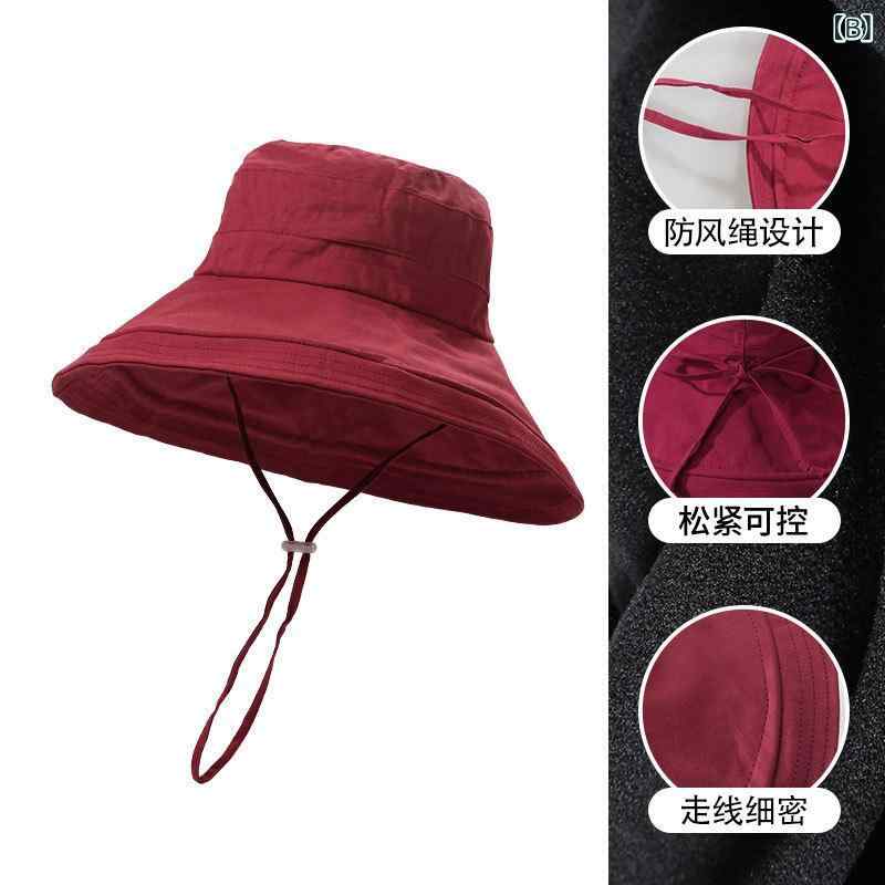 帽子 レディース 婦人用 春秋用 漁夫帽 日よけ UVカット 紫外線対策 つば広帽子 コットン 泥黄 酒紅 コーヒー カーキ 米白 浅粉 深藍 ブラック
