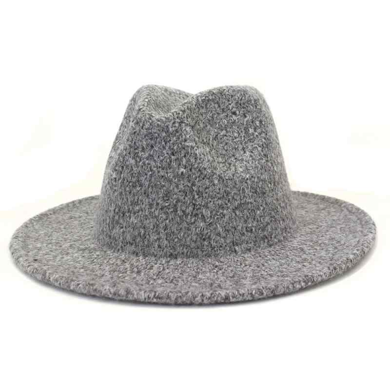 帽子 レディース 秋冬 ウール ハット つば広 礼帽 紳士帽 ジャズ帽 フラット ブリム かわいい おしゃれ ホワイト ピンク系 ベージュ系 カーキ