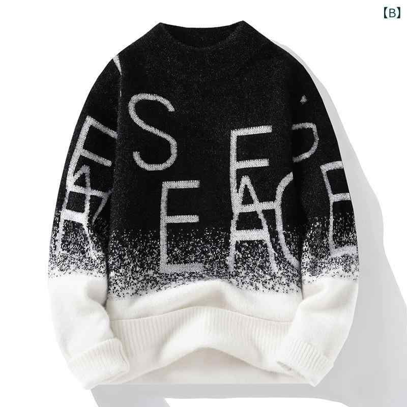 ニット メンズ ニットトップス ハーフハイネック プルオーバー 長袖 ジャガード 直筒型 リブ編み カジュアル きれいめ 伸縮性 通気性 秋冬 春秋 カーキ ブラック グレー