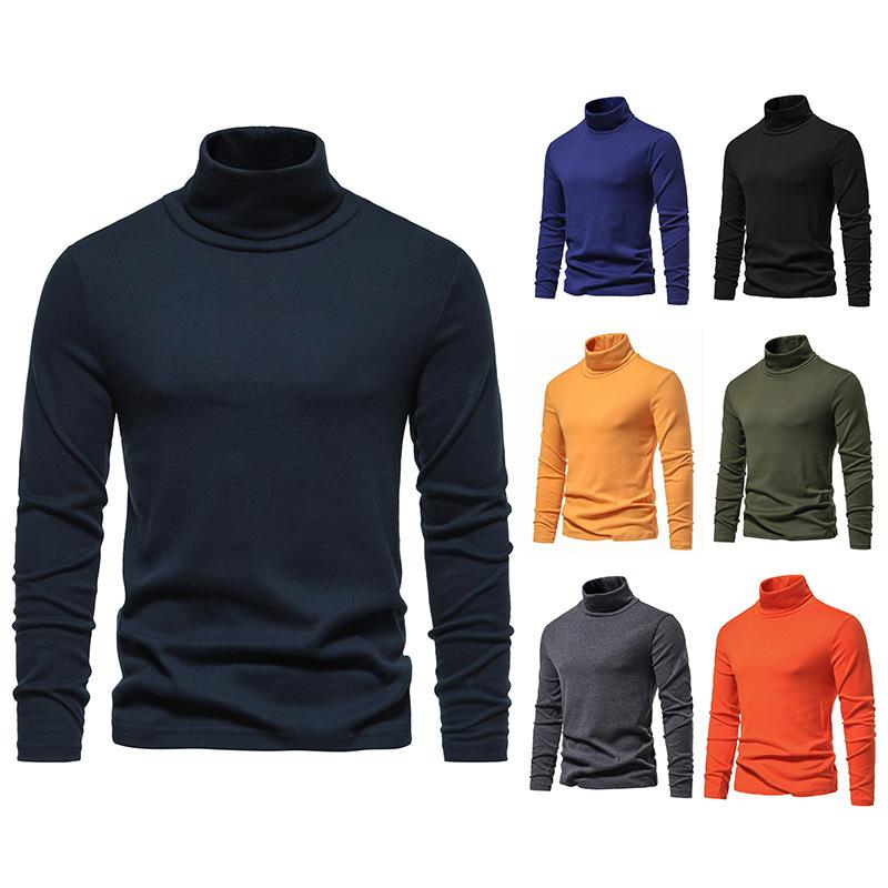 ニット メンズ ニットソー 長袖 タートルネック 裏起毛 プルオーバー 無地 トップス 秋冬 暖かい ベージュ グレー ブラック ワインレッド