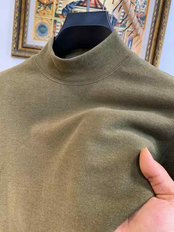 Knit Sweater - ニット メンズ 男性用 セーター トップス 長袖 丸首 ポリエステル 無地 プルオーバー 秋冬 カジュアル 普段使い おしゃれ ブラック 黒 ホワイト 白 グレー カーキ M L XL 2XL 3XL