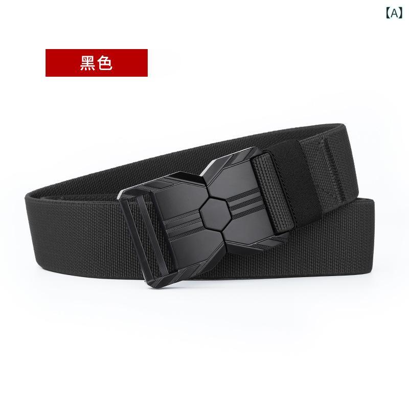 ベルト 男性用 アウトドア トレーニング タクティカル 作業用 ポリエステル 伸縮性 編み込み カジュアル 普段使い 黒 ブラック グレー カーキ コーヒー色