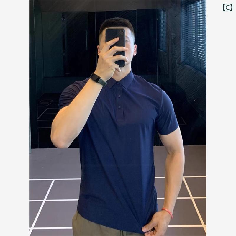 特大 サイズ 300 斤 ポロシャツ フィットネスウェア メンズ スポーツ 半袖 Tシャツ...
