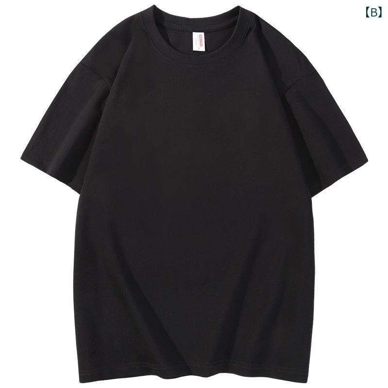 Tシャツ 男性用 半袖 コットン カットソー 無地 インナー トップス 白 黒 橘ピンク コーヒー 玫ピンク 酒赤 深緑 鉄灰 杏色 カーキ 焦糖色 ゆったり 普段使い