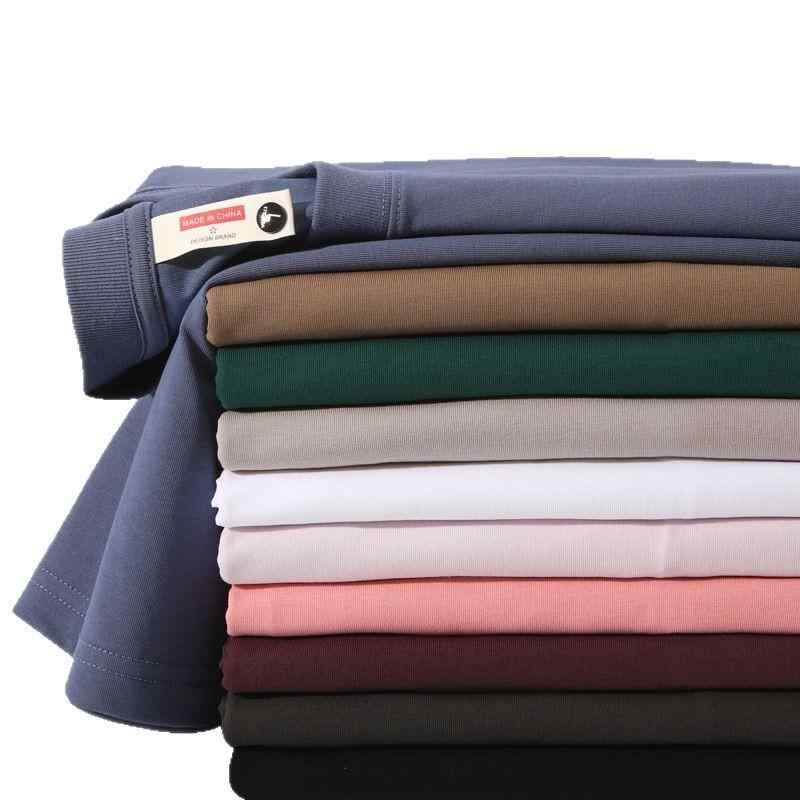 Tシャツ 男女兼用 半袖 無地 ドロップショルダー ソロナ素材 カットソー トップス カジュアルスタイル 白 黒 グレー ピンク系 赤 ワインレッド ネイビー カーキ 綿混紡・スタイル: ベーシック・※情報を削除してください。→ 商品番号:...