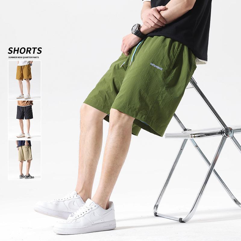 ハーフパンツ メンズ 接触冷感 速乾 スポーツ 短パン イージーパンツ 部屋着 普段使い 膝上 無地 黒 緑 黄色 カーキ 涼しい 春夏