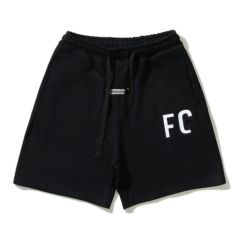 Cotton Pants - ハーフパンツ メンズ ショートパンツ コットン ロゴプリント 高腰 ゆったり ストリート 普段使い 部屋着 ブラック グレー カーキ
