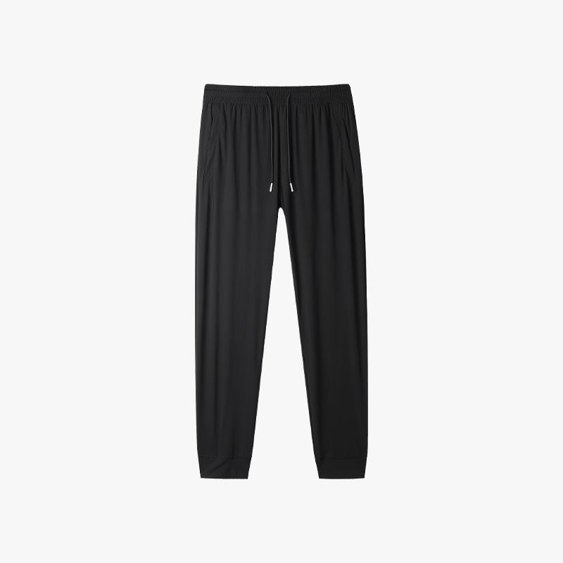 Easy-Fit Pants - パンツ 男性用 接触冷感 速乾 ストレッチ ストレートパンツ 高腰 ズボン 春 スポーティー 普段使い